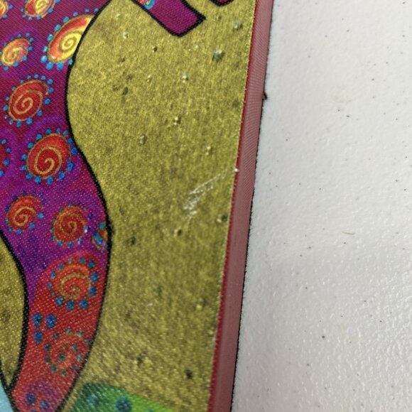 Laurel Burch Canvas Dancing Horses Wall Art Decor Bold Colors W 16x L 12 Signed - Picture 7 of 12